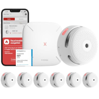 Розумний детектор диму X-Sense XS01-M з базовою станцією SBS50, WLAN, сертифікований за стандартом EN 14604