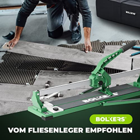 BOLKERS ProCut S 600 tile cutter, 600 mm cutting length, carbide cutting wheel, magnetic foot brake