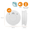 Smartwares FSM-12503 Rauchmelder-Set, 3 Stück, 85 dB, 10-Jahres-Batterie