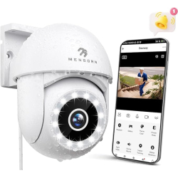 Outdoor-Überwachungskamera – 2,5K/4MP, 360° Sicht, Starlight-Nachtsicht, Bewegungsmelder