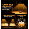 Gritin Gen 2 wiederaufladbare Leselampe mit 32 LEDs, 5 Lichtfarben, 5 Helligkeitsstufen und verstellbarem Lichtkegel