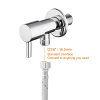 GRIFEMA angle valve with handle for washbasins, wall connection and 3/8 inch connection, brass