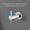 GRIFEMA angle valve with handle for washbasins, wall connection and 3/8 inch connection, brass