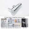 GRIFEMA angle valve with handle for washbasins, wall connection and 3/8 inch connection, brass