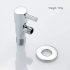 GRIFEMA angle valve with handle for washbasins, wall connection and 3/8 inch connection, brass