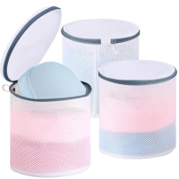 Juego de 3 bolsas de lavado reutilizables con cremallera oculta
