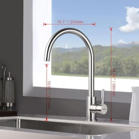 GRIFEMA Irismart G4008 Grifo de cocina alto con caño giratorio