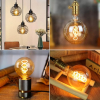 LED-Edison-Glühbirne E27 G80 4W, warmweiß, Retro-Design, Rauchglas, 3er-Set