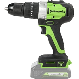 Taladro/destornillador inalámbrico Greenworks de 24 V, 60 Nm, motor sin escobillas