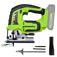 Акумуляторний лобзик Greenworks GD24JS з регульованою опорною плитою