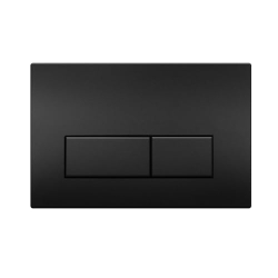 Toilet flush plate, matte black, compatible with Geberit Sigma UP300 / UP320, including actuation mechanism and mounting frame