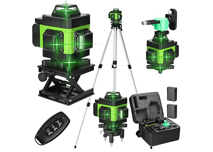 Laser-Kreuzlinie mit Stativ, multifunktionaler 4D-Laser mit 16 Linien Laser-Kreuzlinie mit Stativ, multifunktionaler 4D-Laser mit 16 Linien