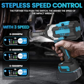 Makita Cordless Impact Wrench 2000 Nm, Brushless, 3/4 inch, 4.0Ah