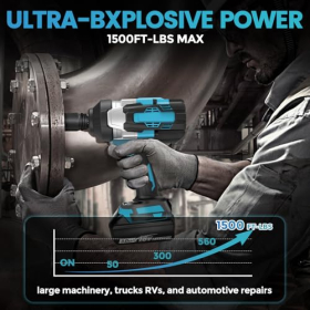 Makita Cordless Impact Wrench 2000 Nm, Brushless, 3/4 inch, 4.0Ah