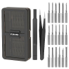 VCELINK precision screwdriver set with S2 long bits, 20 in 1 mini screwdriver set magnetic, Torx Phillips with tweezers, repair tool set for iPhone, Mac, PS4, laptop, switch, watch