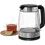 AEG GK4-1-4GB kettle / 2200 watts / 1.7 L / Removable limescale filter / Water level indicator with liter, cup indicator / Safety switch-off / On/off switch / One-hand lid opening / Glass