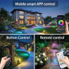 Juego de focos de jardín RGBW – 8 LED, aplicación Bluetooth, IP65, con temporizador