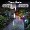 Juego de focos de jardín RGBW – 8 LED, aplicación Bluetooth, IP65, con temporizador