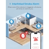 Розумний детектор диму Meross - домашня сигналізація, сумісна з Apple HomeKit, Alexa та SmartThings