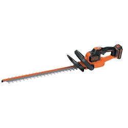 BLACK+DECKER 2 Ah Akku-Heckenschere, mittelgroße Hecken, 50 cm Messer, 18 mm Zinkenabstand