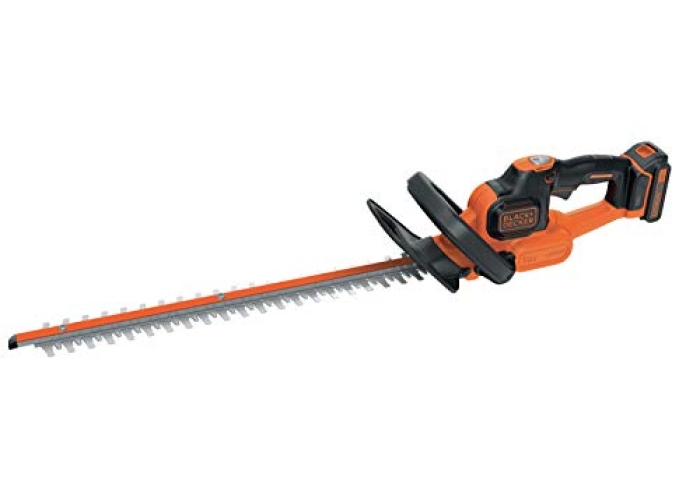 Акумуляторні кущорізи BLACK+DECKER 2 Ah, живоплоти середнього розміру, ніж 50 см, відстань між лапами 18 мм Акумуляторні кущорізи BLACK+DECKER 2 Ah, живоплоти середнього розміру, ніж 50 см, відстань між лапами 18 мм