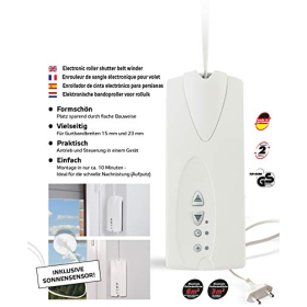 SuperRollo GW70 Electric belt winder, solar sensor, timer, for roller shutters up to 30 kg