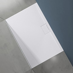 Ultra Flat Duschwanne aus Mineralguss Mattweiß – doporro – 70x120x3 cm