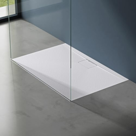 Ultra Flat Duschwanne aus Mineralguss Mattweiß – doporro – 70x120x3 cm