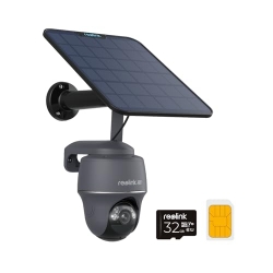 Reolink Solar Überwachungskamera, 4K, 360° PT, Nachtsicht, KI, 32GB SD