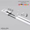 ABALON Motorized Curtain Rod 2m, WiFi, Alexa, Google Home, Tuya Smart, incl. Remote Control