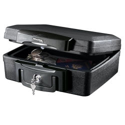 Caja fuerte MASTER LOCK H0100EURHRO – Ignífuga e impermeable, pequeña, con cerradura y llave