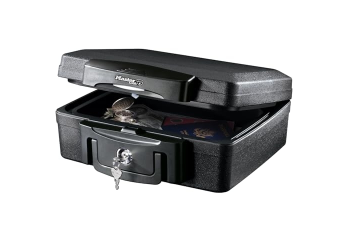 Caja fuerte MASTER LOCK H0100EURHRO – Ignífuga e impermeable, pequeña, con cerradura y llave Caja fuerte MASTER LOCK H0100EURHRO – Ignífuga e impermeable, pequeña, con cerradura y llave