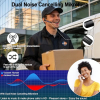 Bluetooth Headset V5.3 with hands-free function, microphone and charging case, 60 hours battery life, black