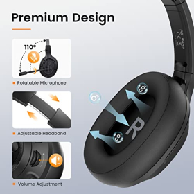 Auriculares USB EKSA H2 con micrófono, auriculares para PC 