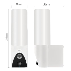 EMOS GoSmart Außenkamera 3 MP, Rotierbar, WiFi, Nachtsicht, Sirene