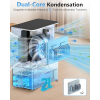 Electric dehumidifier 2 L, quiet sleep mode 27 dB, with timer and drain hose