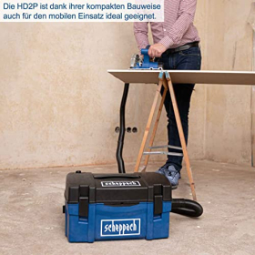 Aspiradora Scheppach HD2P 1250W, potente y compacta