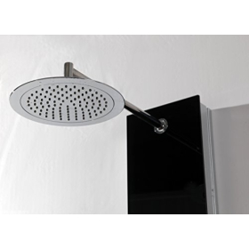 DP Grifería – Schwarze Hydromassage-Duschsäule aus Glas, Modell Huelva