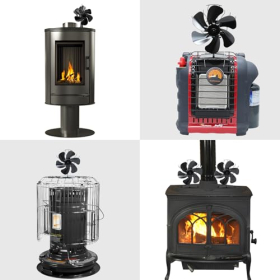Ventilador de chimenea Jumoking de 6 aspas: ventilador para estufas de leña y pellets sin necesidad de electricidad.