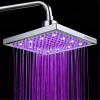 Rain shower 20x20 cm – LED, 3-color change, ABS chrome