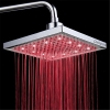 Rain shower 20x20 cm – LED, 3-color change, ABS chrome