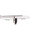 Rain shower 20x20 cm – LED, 3-color change, ABS chrome