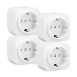 Enchufe inteligente WiFi Amazon Basics, paquete de 4, compatible con Matter