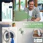 Wifi Smart Plug with Energy Monitor with Timer, Compatible with Alexa and Google Home, Voice Controlled Socket with Countdown Timer, Light Green 1 Piece