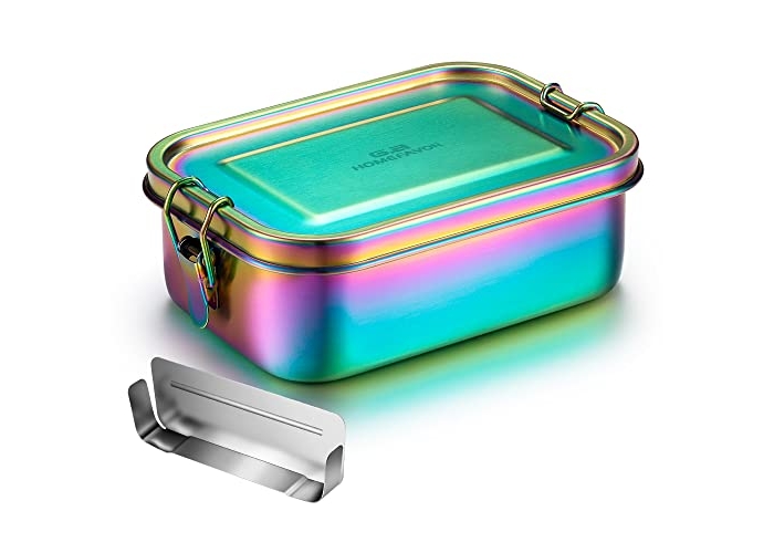 G.a HOMEFAVOR Stainless Steel Bento Box Leak-proof Metal Lunch Box 800ml G.a HOMEFAVOR Stainless Steel Bento Box Leak-proof Metal Lunch Box 800ml