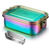G.a HOMEFAVOR Stainless Steel Bento Box Leak-proof Metal Lunch Box 800ml