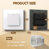 BSEED Light Switch with Glass Frame, Multi-Purpose Rocker Switch, White