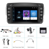 Android 12 Autoradio mit Navigation für Mercedes Benz CLK W209 W203 W463 W208 mit Bluetooth AM/FM/RDS USB SD, kompatibel mit Carplay & Android Car 2 DIN Touchscreen Autoradio (Farbe: S100 2+32G)