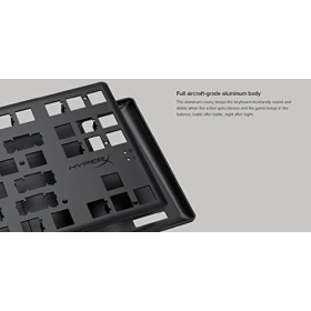 HyperX Alloy Origins Core - Teclado mecánico para juegos RGB, sin teclas, interruptores rojos (diseño de EE. UU.)