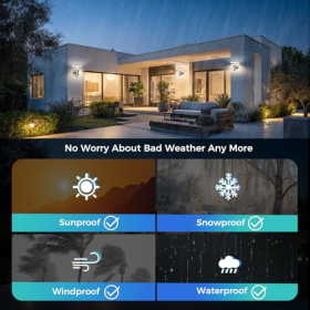 Aplique LED de exterior con sensor – NBHanyan, IP54, acero inoxidable, 9W, luz blanca cálida 3000K